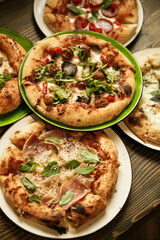 Delicious assortment of pizzas with various toppings, perfect for sharing and pizza night gatherings