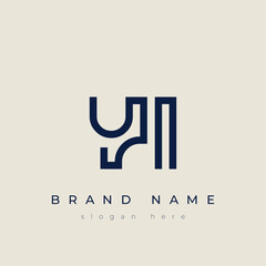 Y and I logo design. YI abstract Letters Logo Monogram. This logo design is the process of creating a visual symbol that represents a brand, company, or individual.