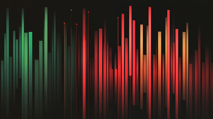 Fototapeta premium A bar chart illustrating significant price volatility in a short period, with alternating red and green bars. Velvetlight. Illustration