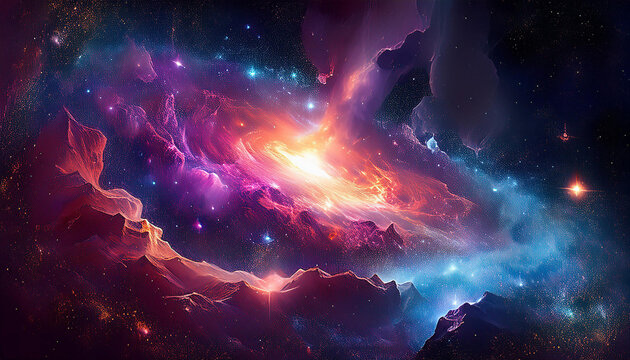 nebula galaxy starfield in outer space infinity universe
