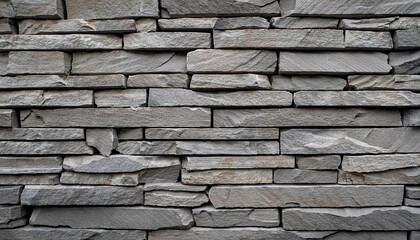 Obraz premium stone wall texture heritage grey stone siding with specific sized stones
