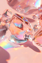 Holographic Water Droplets with Glow