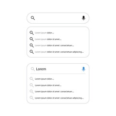 Search Bar Set Vector Design.