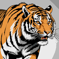 tiger head vector art for graphic design purposes

