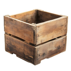 Rustic Wooden Crate  Empty Vintage Box  Brown Wood Container  Stackable  Storage  Farmhous