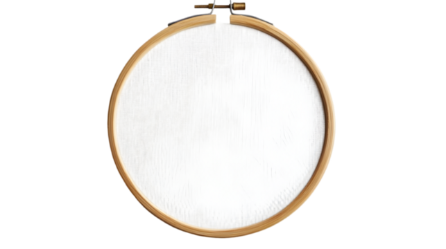 Blank Embroidery Hoop  Wooden Frame  Craft Supplies  White Fabric  Needlepoint  Cross Stit