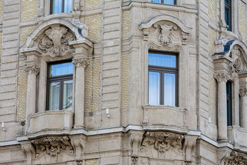 Obraz premium The facade of an old building