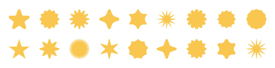 Obraz premium Star icon collection.Black stars icon set. Sparkle star icon set.