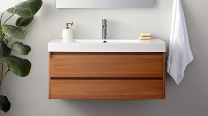 Floating vanity with smart storage for a clutter-free bathroom
