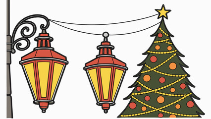 christmas tree with lantern