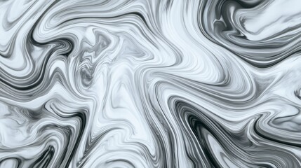 Stunning Abstract Monochrome Marble Design - A Captivating Black and White Abstract Art