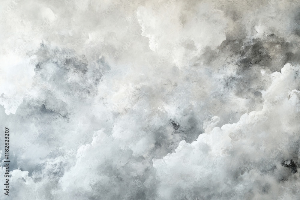 Poster cloudy sky background in neutral colors creating a moody and atmospheric scene