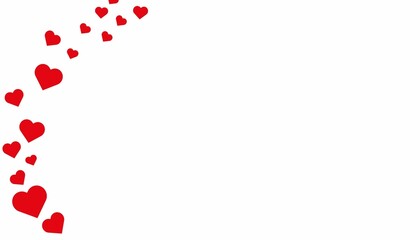 red hearts background, valentine's day 14 February with red hearts and space for text, photo.