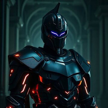 Futuristic Gladiator Armor with High-Tech Design and Sci-Fi Innovation