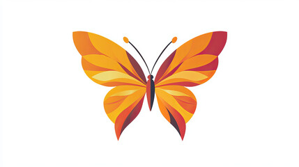Obraz premium Vector logo butterfly. Brand logo in the shape of a butterfly.