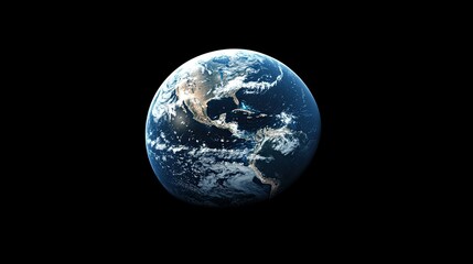Naklejka premium Globe on a black background