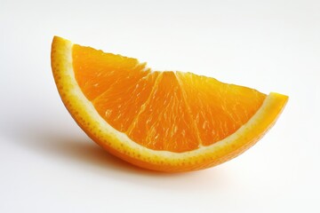 Fresh half orange on a clean white background