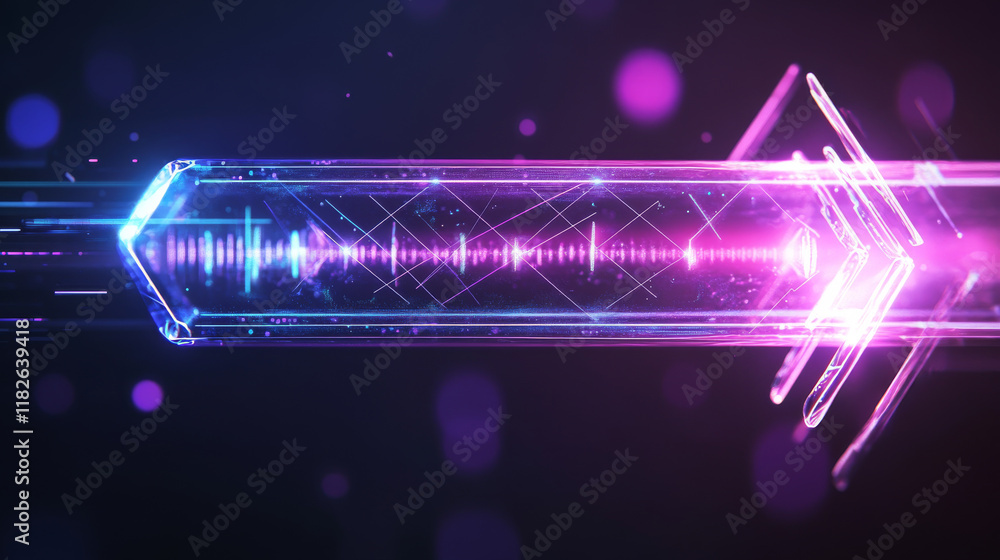 Poster hologram thermometer. a thermometer made of polygons, triangles of points and lines. thermometer ico
