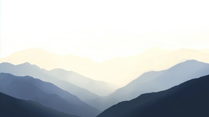 Fototapeta premium Misty mountains in the early morning light generated AI
