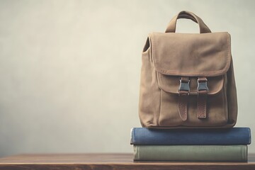 Urban Minimalistic Pale Rucksack on Desk