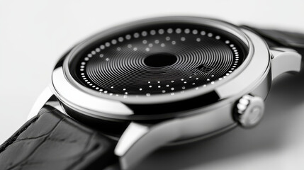 Naklejka premium Watch from particles. Watch consists of circles and points. Vector illustration.