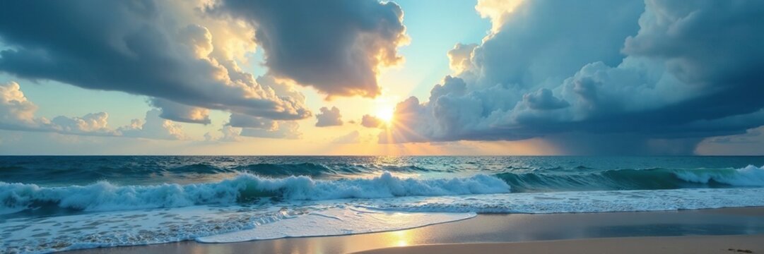 Paesaggio di mare con nuvole grigie e onde agitate, mare, lizzano, inverno