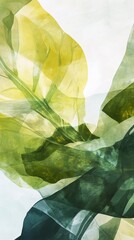 Collard greens in watercolor tones in gold, soft and dreamy High quality illustration --chaos 10 --ar 9:16 --style raw --stylize 10 --v 6.1 Job ID: 6c612132-4b6b-4cb0-9847-6882aa019d75