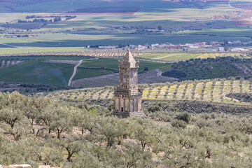 Dougga, Beja, Tunisia. Mausoleum of Ateban at the Roman ruins.