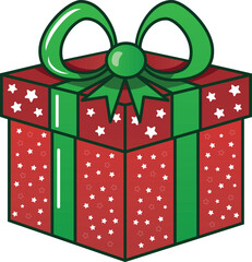 Christmas gift vector with white background