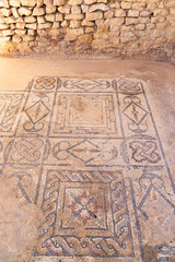 Dougga, Beja, Tunisia. Mosaic floor at the Roman ruins.