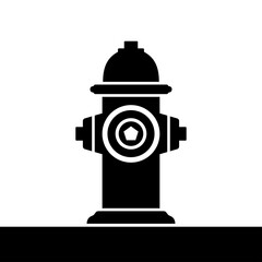 Icon street ground fire hydrant. Attribute of fire extinguishing, firefighters or fire. Device for extinguishing fire.