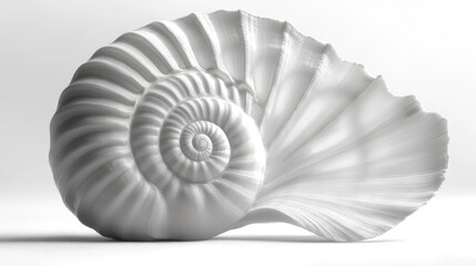 Obraz premium Seashell icon. Seashell icon on a white background, isolated. The icon has three uses in applications and websites. Vector illustration. Seashell icon on a white background.