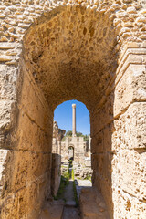 Tunis, Tunisia. Roman ruins of the Baths of Antoninus in Carthage.