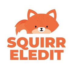 Orange cartoon squirrel