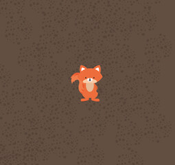 Orange cartoon squirrel