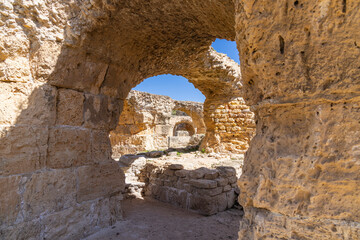 Tunis, Tunisia. Roman ruins of the Baths of Antoninus in Carthage.