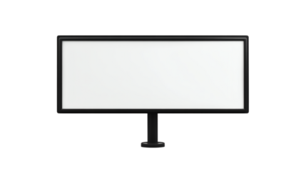blank billboard on white background