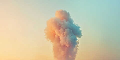 Volcanic Eruption at Sunset