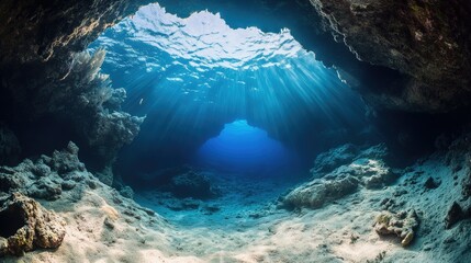 Obraz premium Underwater Cave Scenery