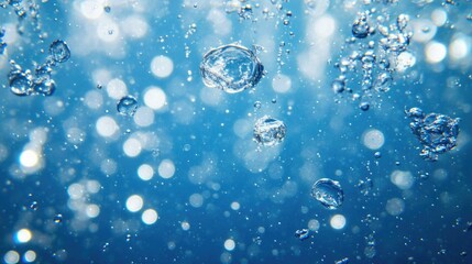 Aerial View of Bubbles in Water