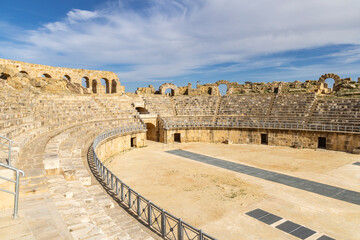 Ben Arous, Tunisia. The Roman Amphitheater at the Uthina Archaeological Site.
