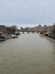 Obraz premium La Seine à Paris en hiver
