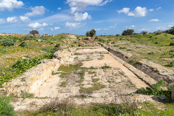 Bizerte, Tunisia. Roman ruins at the Utica Archaeological Site.