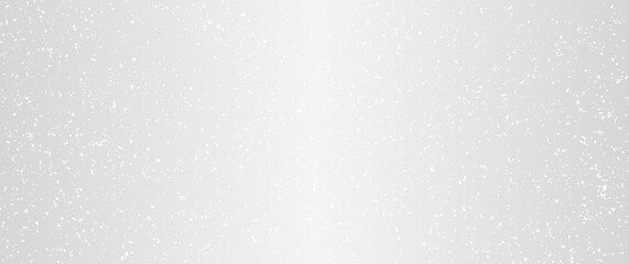 Flying white snow on light gray background. Snowflakes. Winter vector illustration for design. Christmas background.