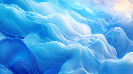 Obraz premium Abstract blue clouds texture background. Cloudspire. Illustration