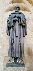 Statue of Saint Peter of Alcantara in the historic centre of Caceres