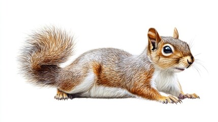Obraz premium Detailed Illustration of a Squirrel