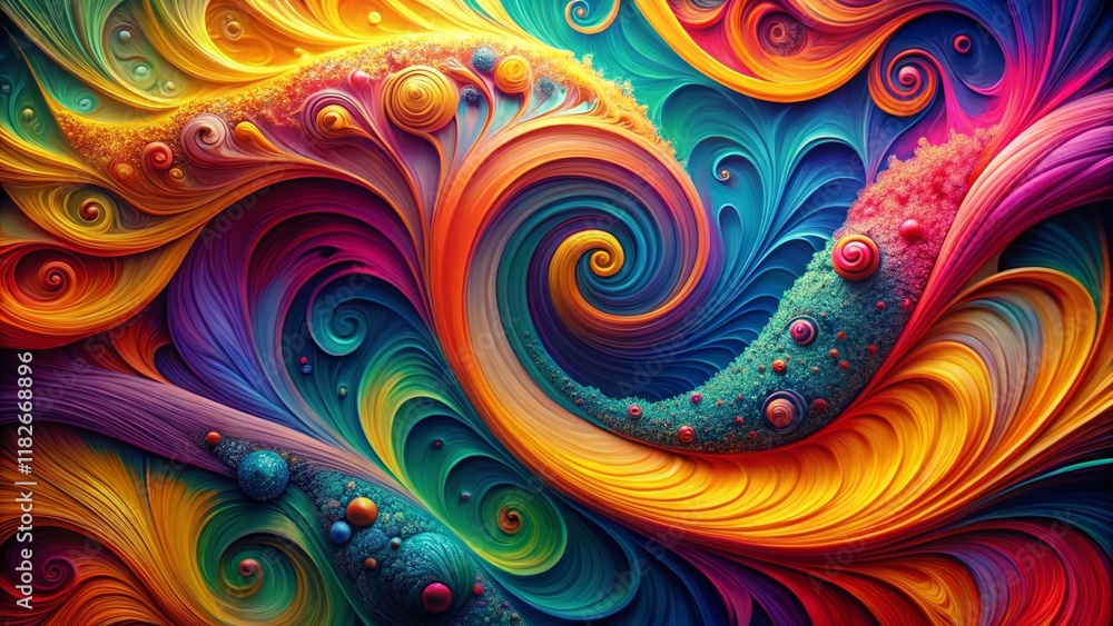 Poster abstract colorful swirls design background - modern artistic texture