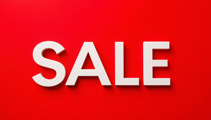 Text "SALE" on vibrant red background