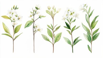 Fototapeta premium Delicate Watercolor Floral Arrangement
